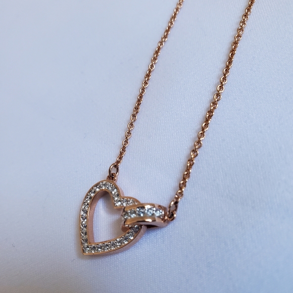 Lovely Necklace, White, Rose-gold tone plated - Picture 8 of 10